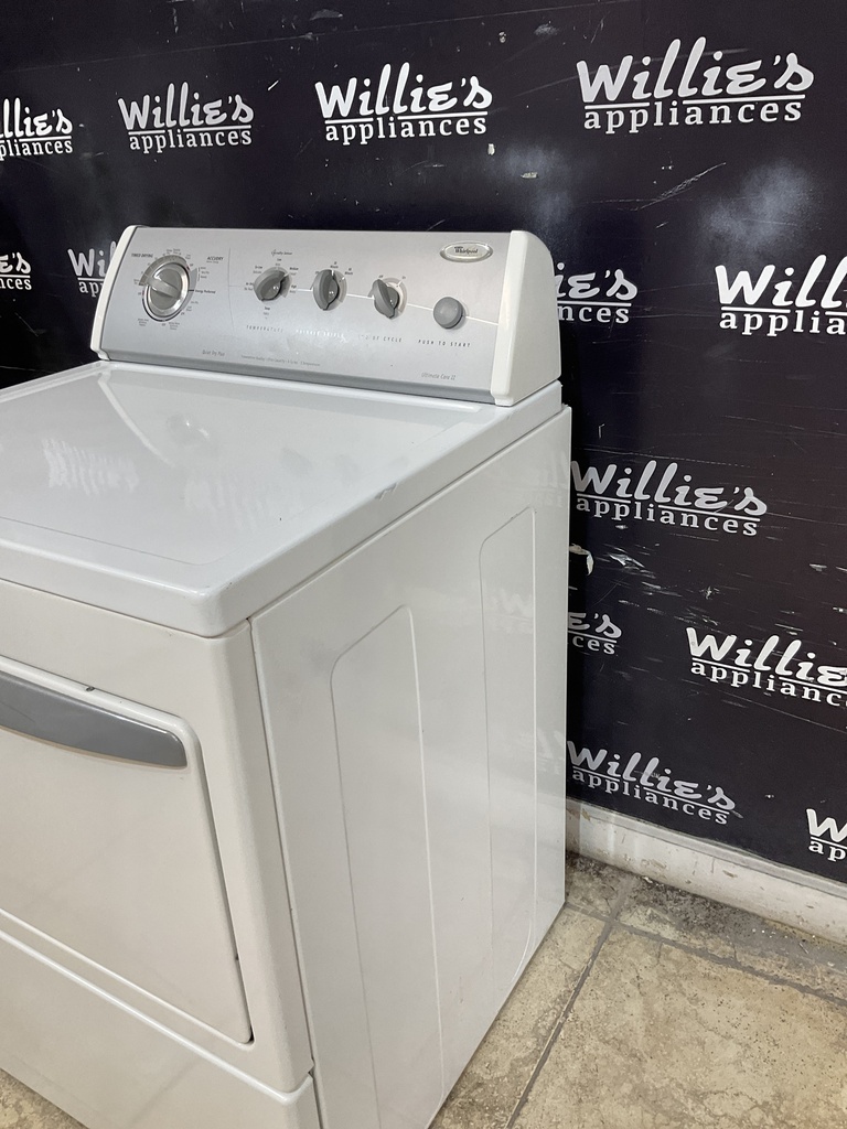 Whirlpool Used Electric Dryer 220volts (30 AMP) 27inches {3 prong} (White)
