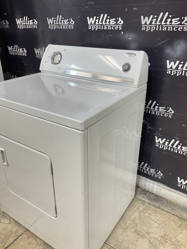 Whirlpool Used Electric Dryer 220volts (30 AMP) 29inches {3 prong} (White) 