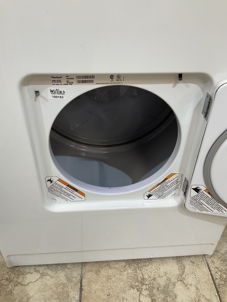 Whirlpool Used Electric Dryer 220volts (30 AMP) 29inches {3 prong} (White) 
