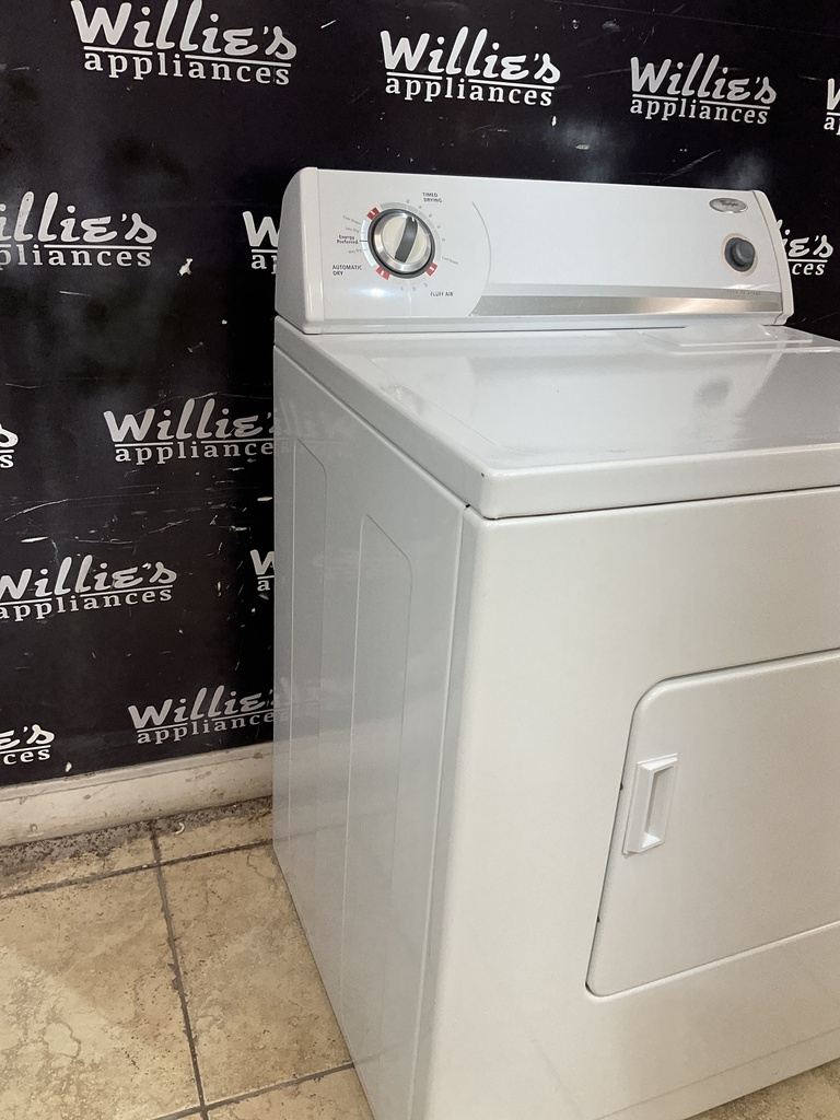 Whirlpool Used Electric Dryer 220volts (30 AMP) 29inches {3 prong} (White) 