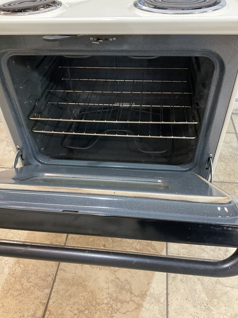 Ge Used Electric Stove 220volts (40/50 AMP) 30inches {no cord} (Bisque/Black) 