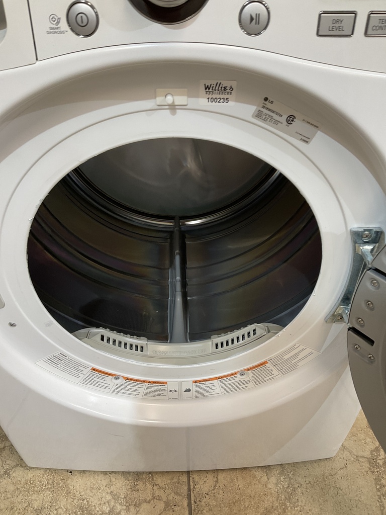 Lg Used Electric Dryer 220volts (30 AMP) 27inches {no cord} (white) 