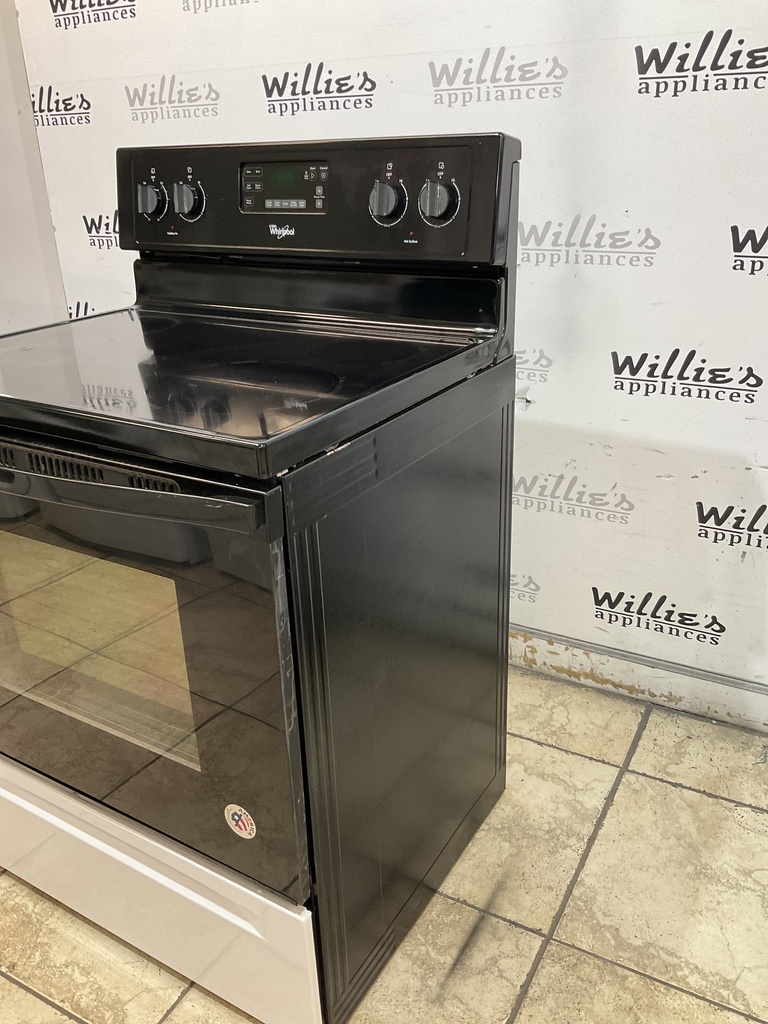 Whirlpool Used Electric Stove 220volts (40/50 AMP) 30inches {3 prong} (Black) 