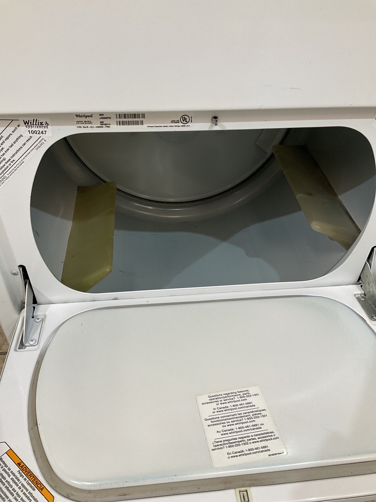 Whirlpool Used Electric Dryer 220volts (30 AMP) 29inches {4 prong} (White)