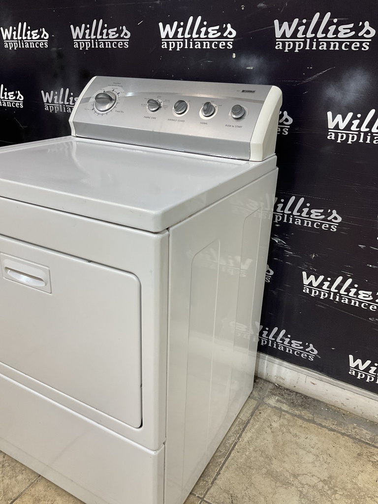 Kenmore Used Electric Dryer 220volts (30 AMP) 27inches {3 prong} (White)