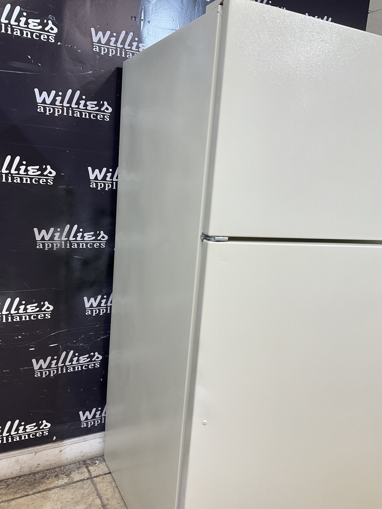 Whirlpool Used Refrigerator Top and Bottom 33x65 1/2” (Bisque)