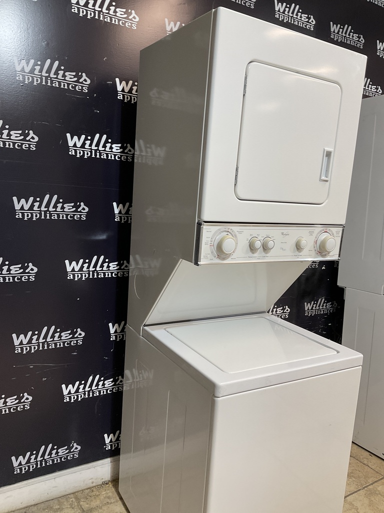 Whirlpool Used Electric Unit Stackable 220volts (30 AMP) 24x71” {4 prong} (White) 