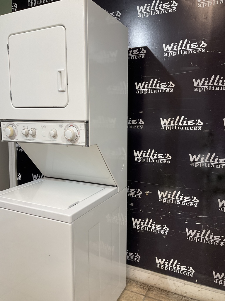 Whirlpool Used Electric Unit Stackable 220volts (30 AMP) 24x71” {4 prong} (White) 