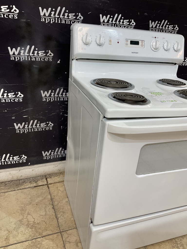 Hotpoint Used Electric Stove 220volts (40/50 AMP) 30inches {no cord} (White) 