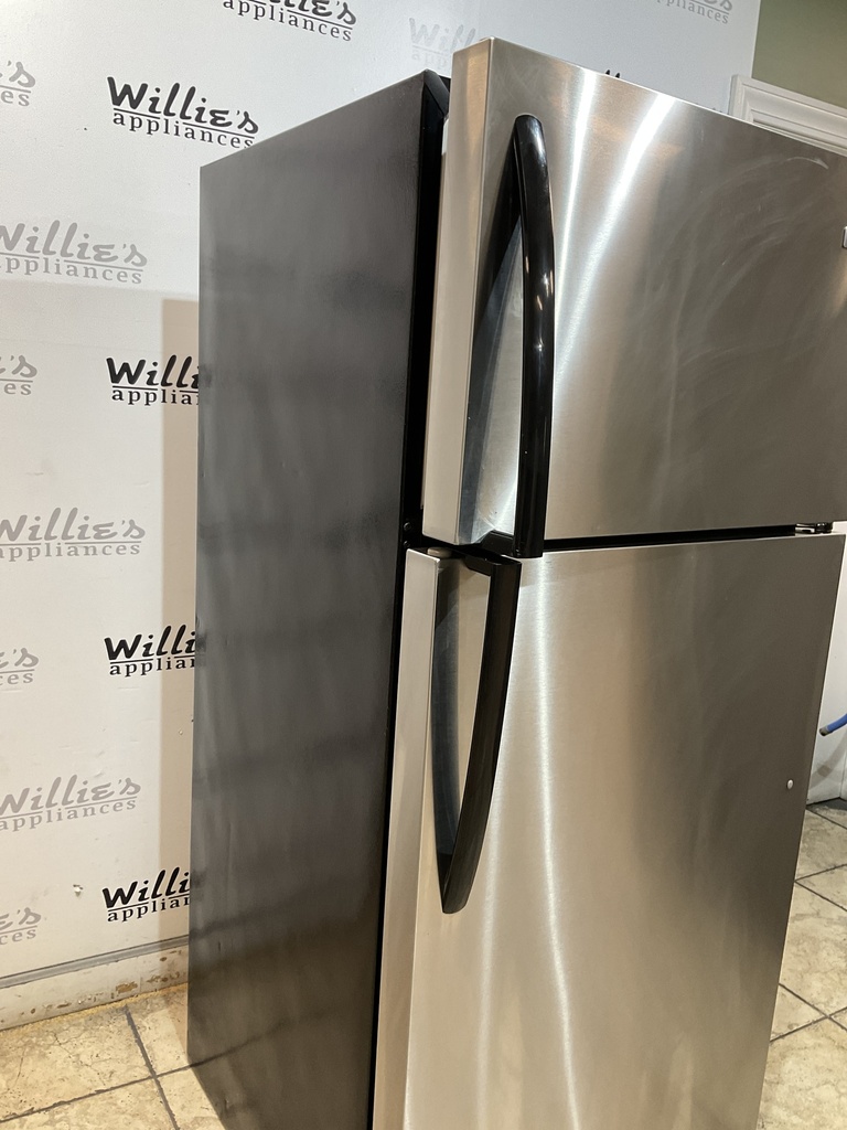 Frigidaire Used Refrigerator Top and Bottom 28x65 (Stainless Steel) 