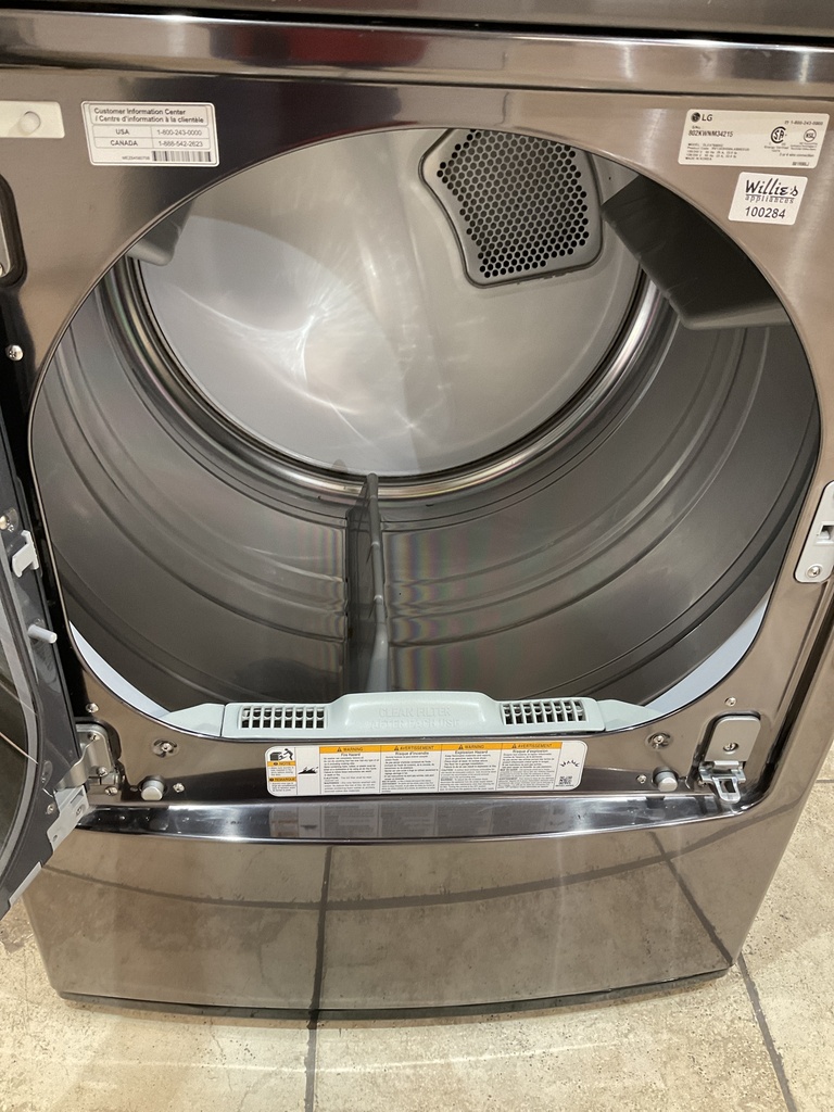 Lg Used Electric Dryer 220volts (30 AMP) 27inches {3 prong} (Dark Grey)