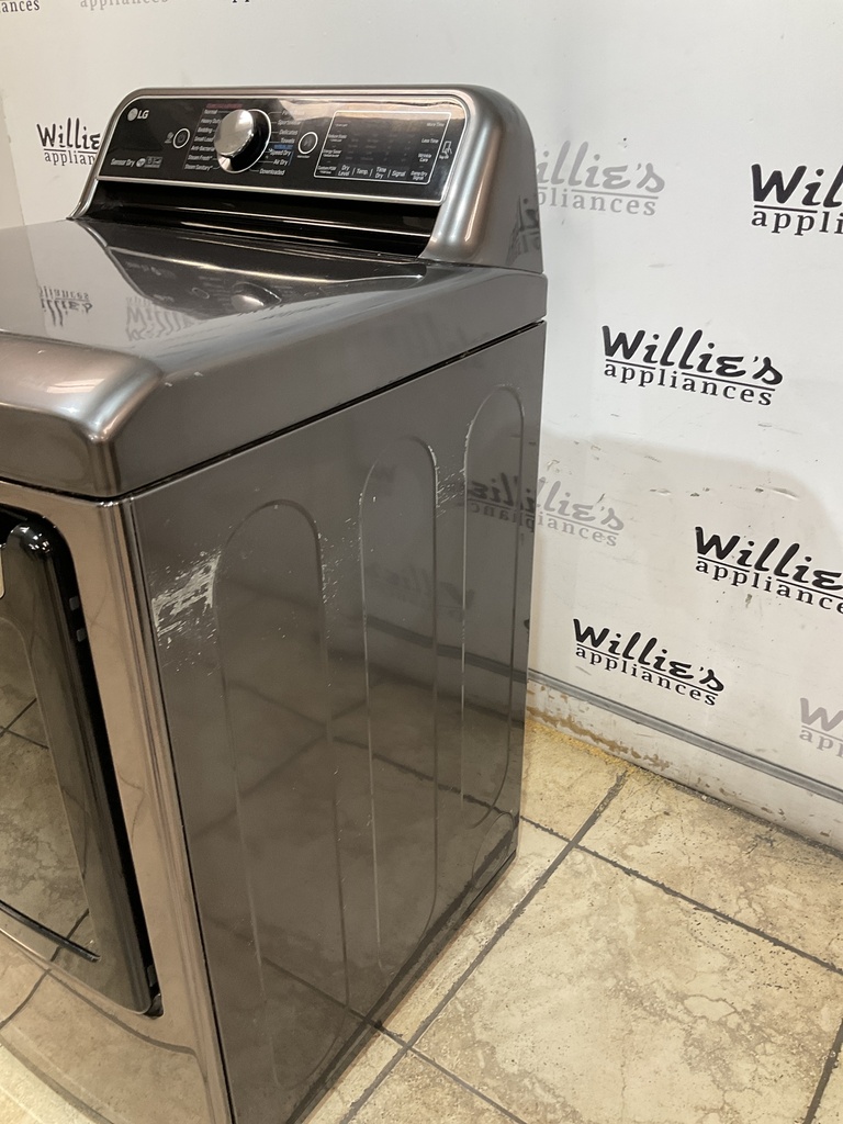 Lg Used Electric Dryer 220volts (30 AMP) 27inches {3 prong} (Dark Grey)