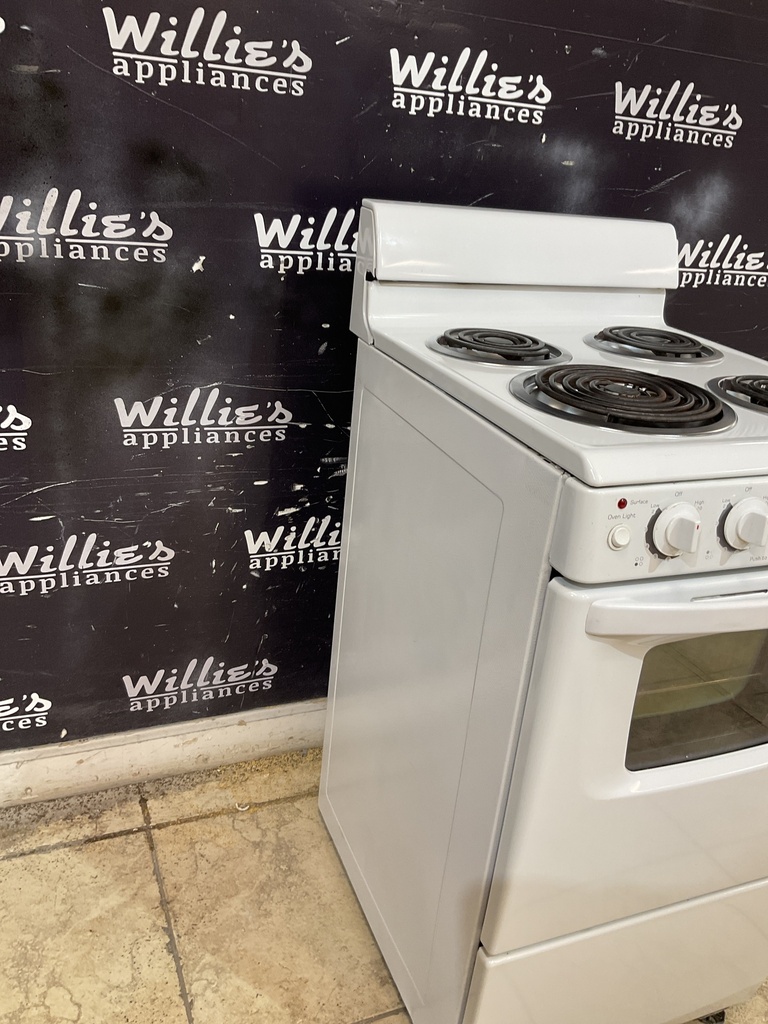 Amana Used Electric Stove 220volts (40/50 AMP) 19 1/2” (White) 