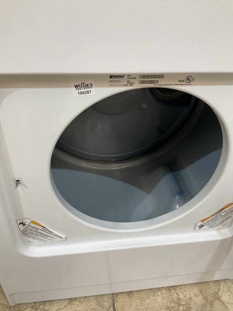 Kenmore Used Electric Dryer 220volts (30 AMP) 29inches {3 prong} (White) 