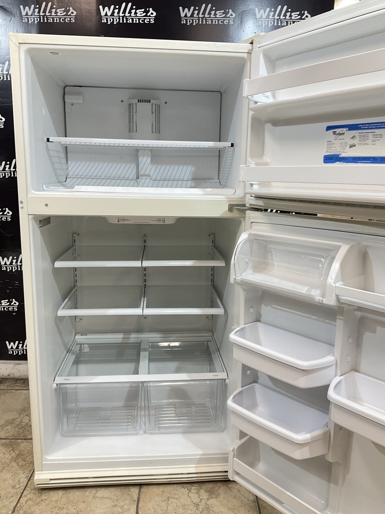 Whirlpool Used Refrigerator Top and Bottom 33x66 (Bisque) 