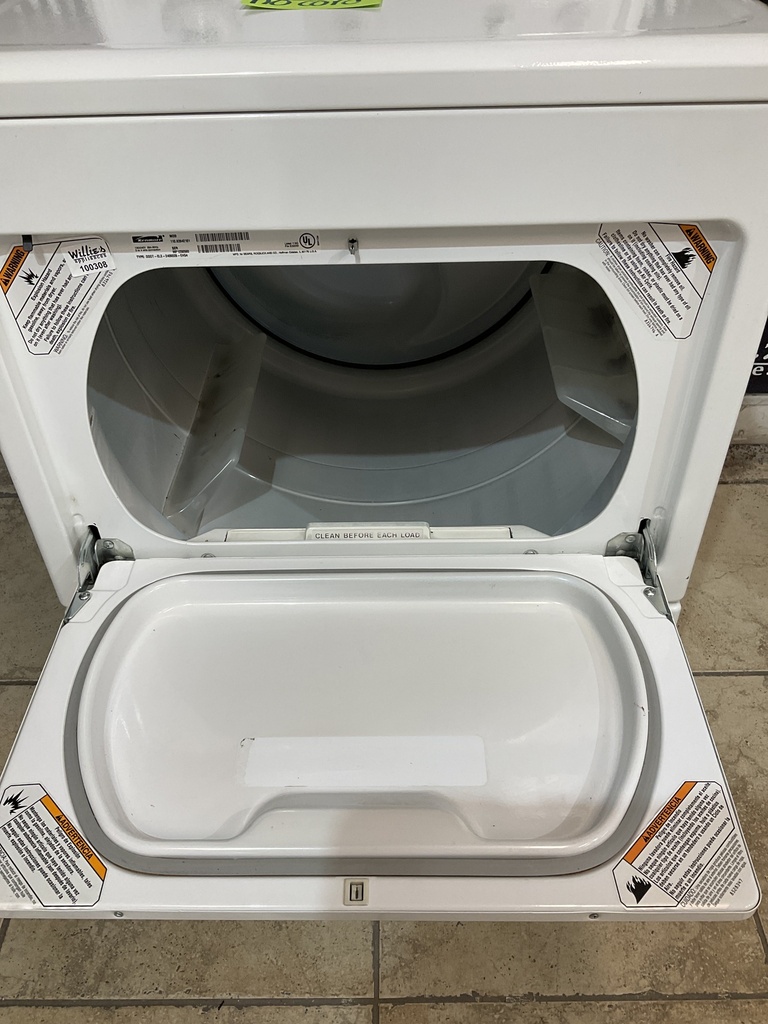 Kenmore Used Electric Dryer 220volts (30 AMP) 27inches {no cord} (White) 