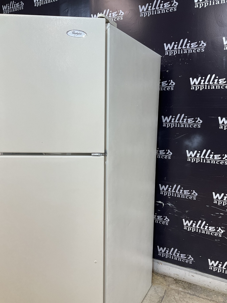 Whirlpool Used Refrigerator Top and Bottom 30x66 ” (Bisque) 