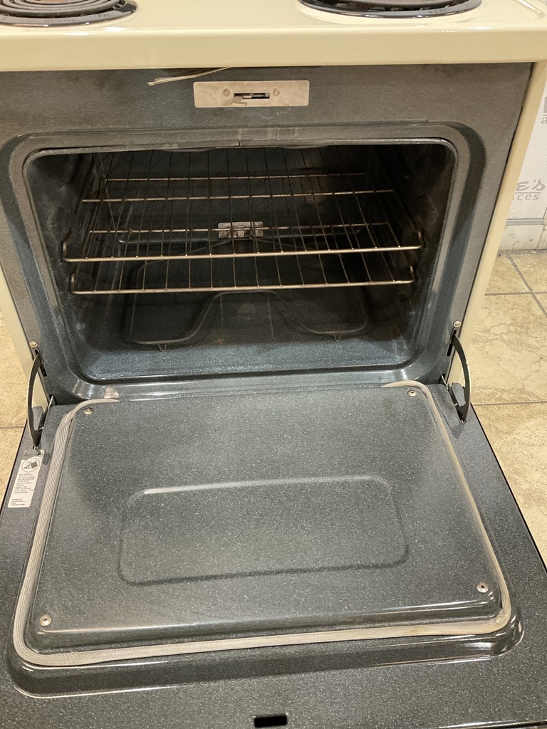 Hotpoint Used Electric Stove 220volts (40/50 AMP) 30inches {no cord} (Bisque/Black)