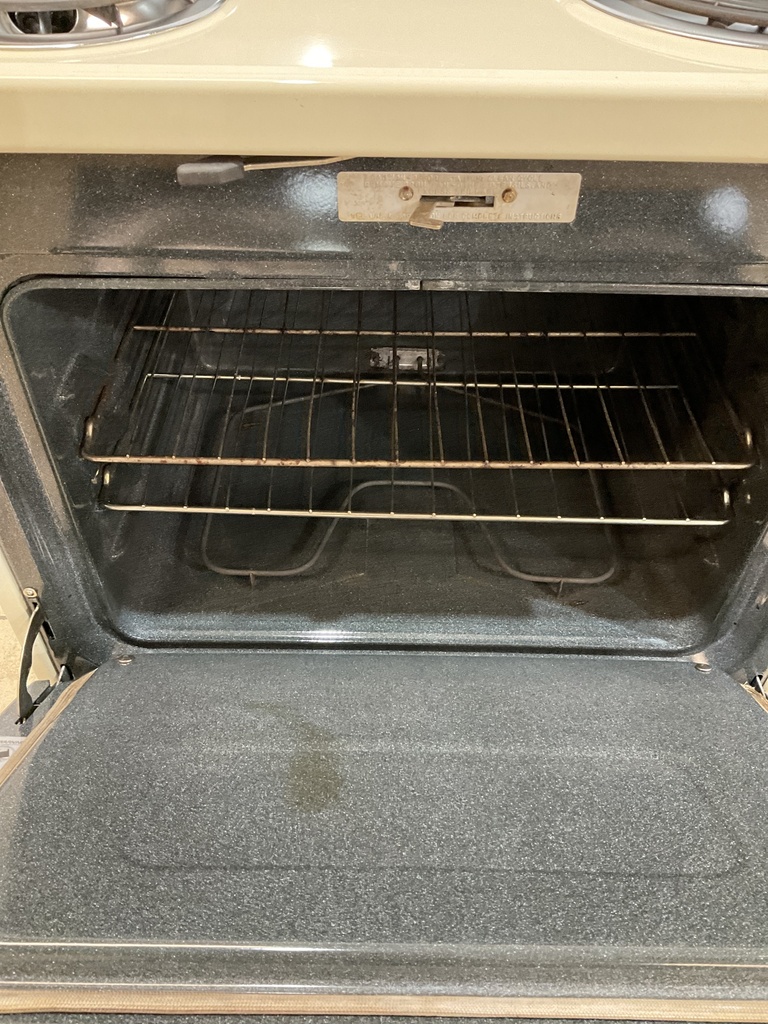 Hotpoint Used Electric Stove 220volts (40/50 AMP) 30inches {no cord} (Bisque/Black)