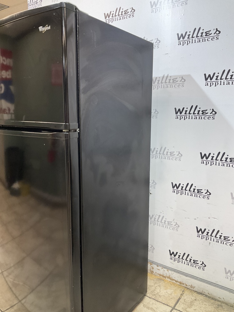 Whirlpool Used Refrigerator Top and Bottom 28x68 (Black) 