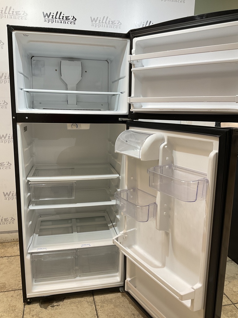 Whirlpool Used Refrigerator Top and Bottom 28x68 (Black) 