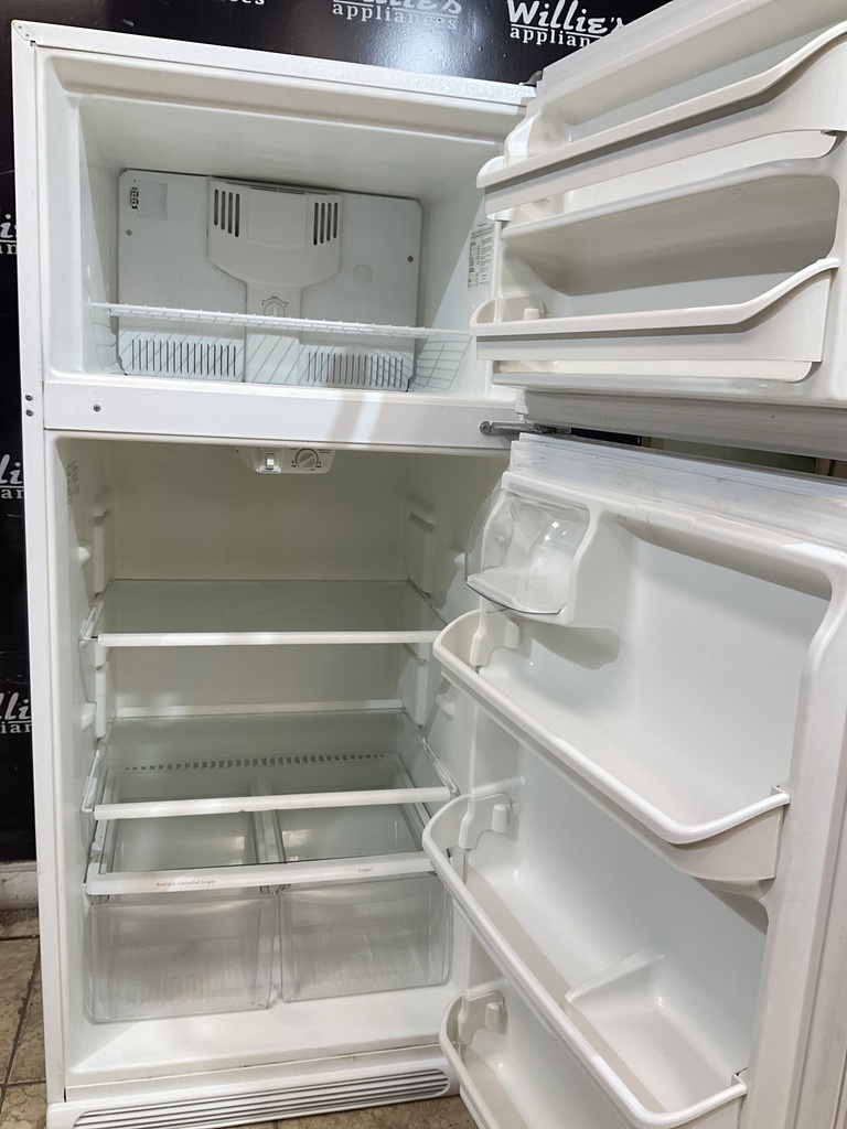 Frigidaire Used Refrigerator Top and Bottom 30x65 1/2” (White) 