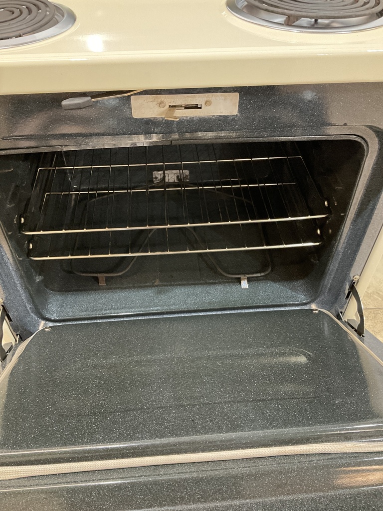 Hotpoint Used Electric Stove 220volts (40/60 AMP) 30inches {no cord} (Bisque/Black)