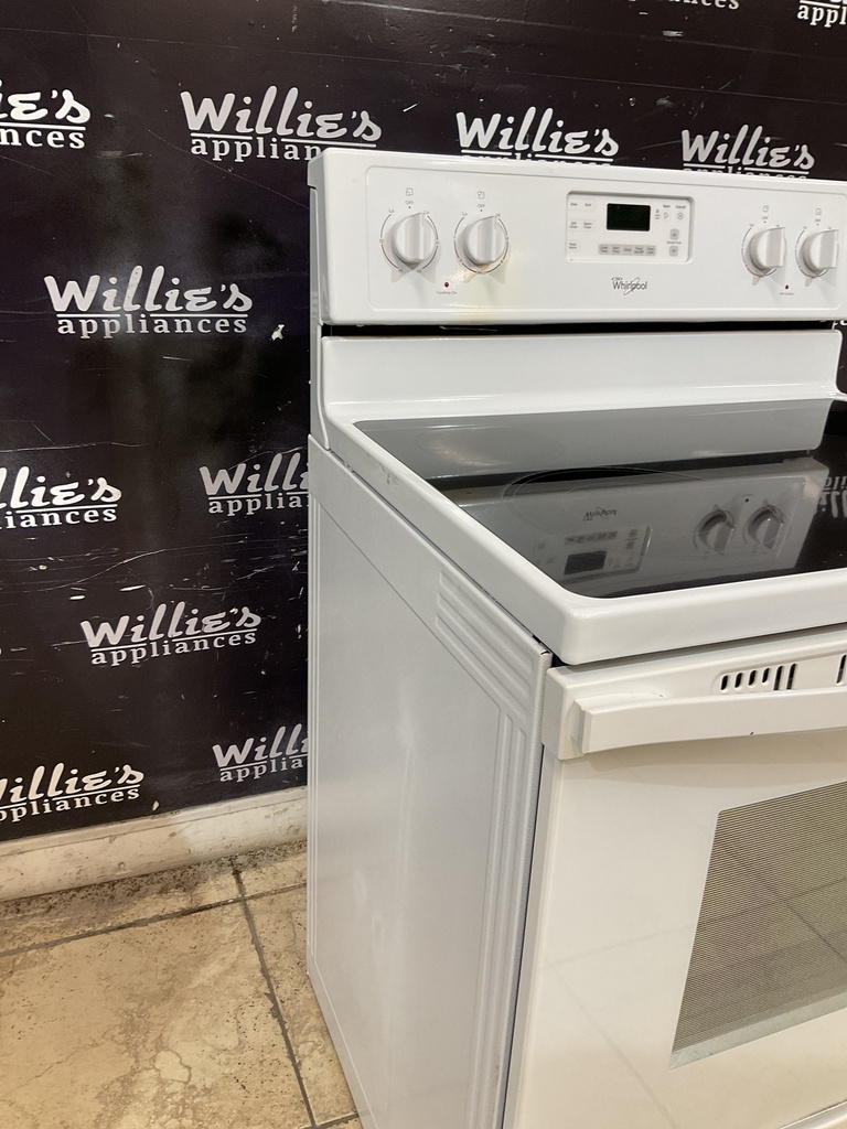 Whirlpool Used Electric Stove 220volts (40/50 AMP) 30inches {4 prong} (white) 