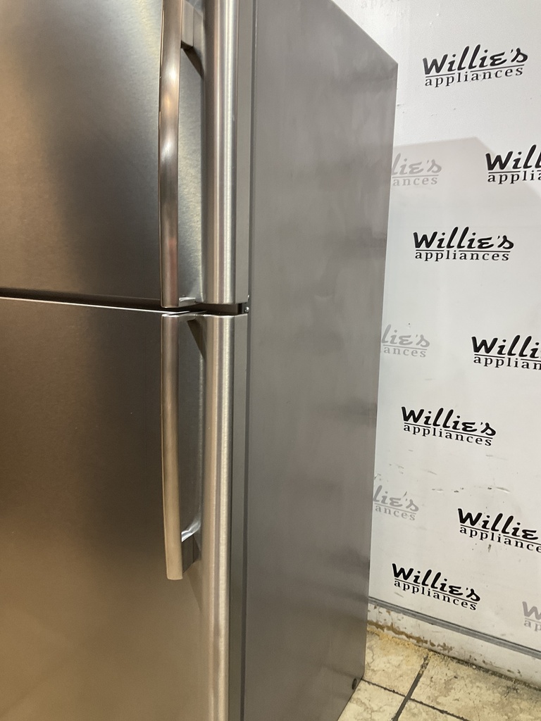 Frigidaire Used Refrigerator Top and Bottom 30x68 1/2” (Stainless Steel)