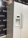 Ge Used Refrigerator Side by Side 33 1/2” x 67 1/2” (White)