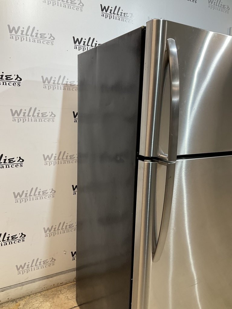 Frigidaire Used Refrigerator Top and Bottom 30x65 1/2” (Stainless Steel)