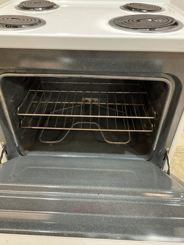 Ge Used Electric Stove 220volts (40/50 AMP) 30inches {no cord} (White/Black) 