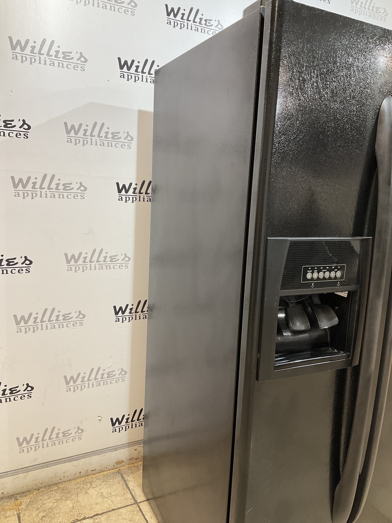 Whirlpool Used Refrigerator Side by Side 36x69 1/2” (Black) 