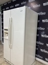 Whirlpool Used Refrigerator Side by Side 36x69 1/2” (Bisque) 