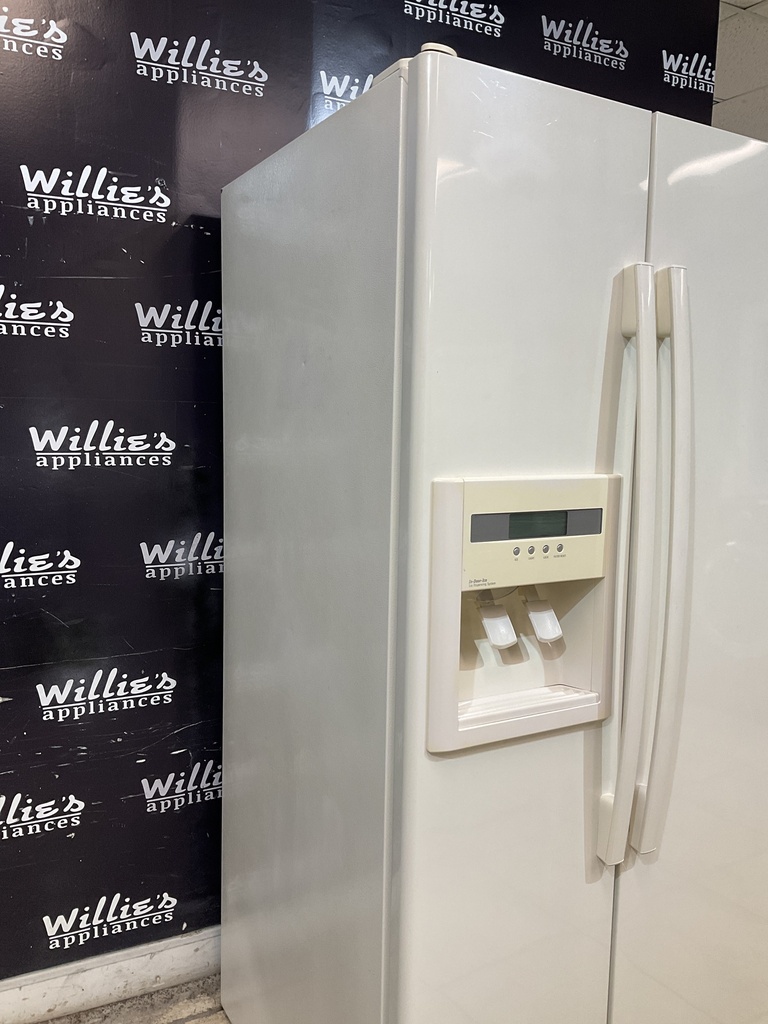Whirlpool Used Refrigerator Side by Side 36x69 1/2” (Bisque) 