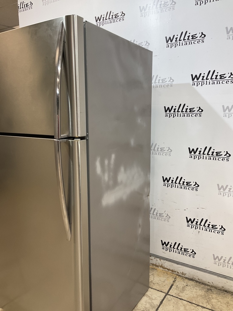 Frigidaire Used Refrigerator Top and Bottom 30x66 (Stainless Steel) 