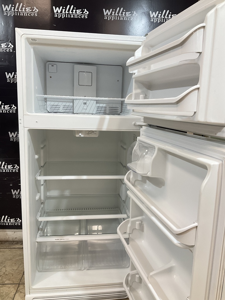 Frigidaire Used Refrigerator Top and Bottom 30x65 1/2” (White( 