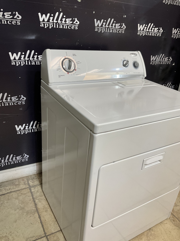 Whirlpool Used Electric Dryer 220volts (30 AMP) 29inches {3 prong} (White) 