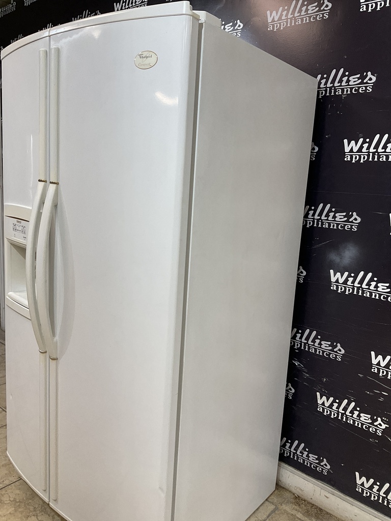 Whirlpool Used Refrigerator Side by Side 36x69 1/2” (White) 