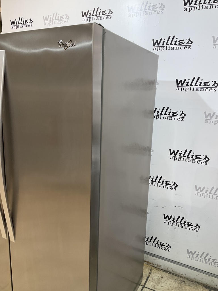 Whirlpool Used Refrigerator Side by Side 33x65 1/2” (Stainless Steel) 