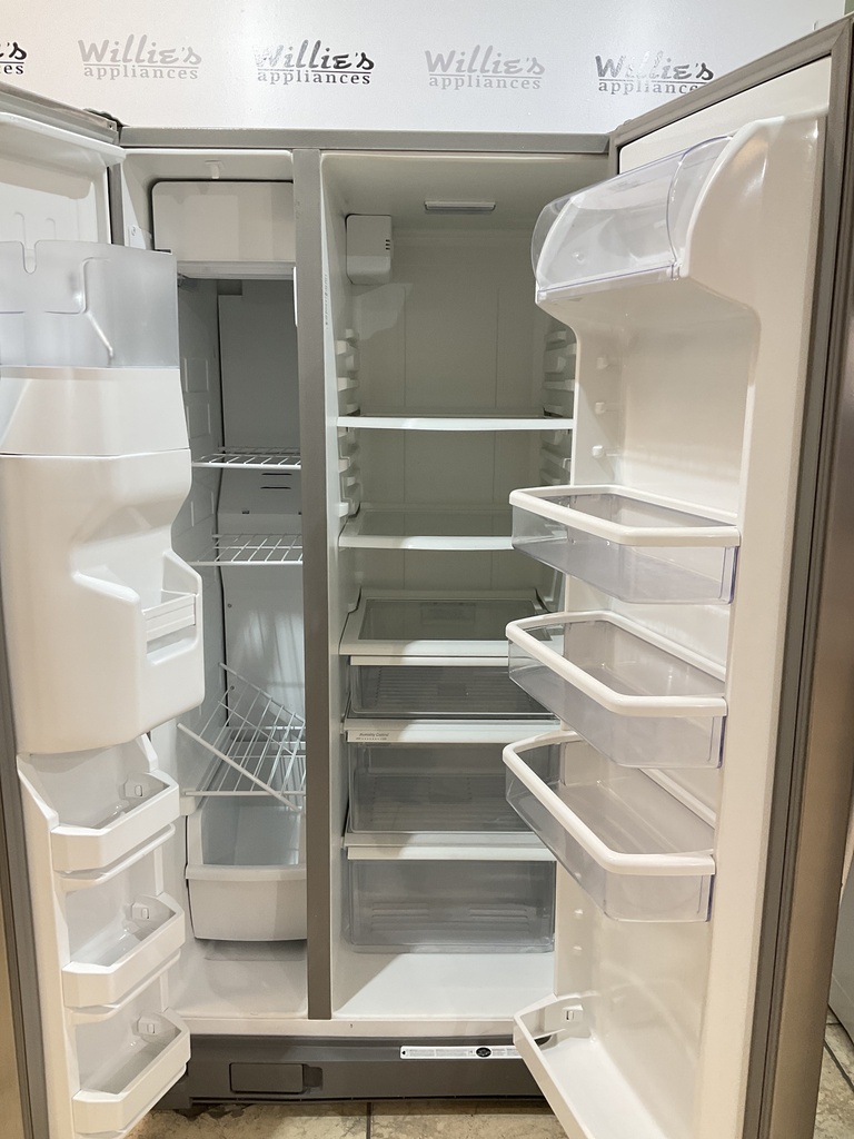 Whirlpool Used Refrigerator Side by Side 33x65 1/2” (Stainless Steel) 