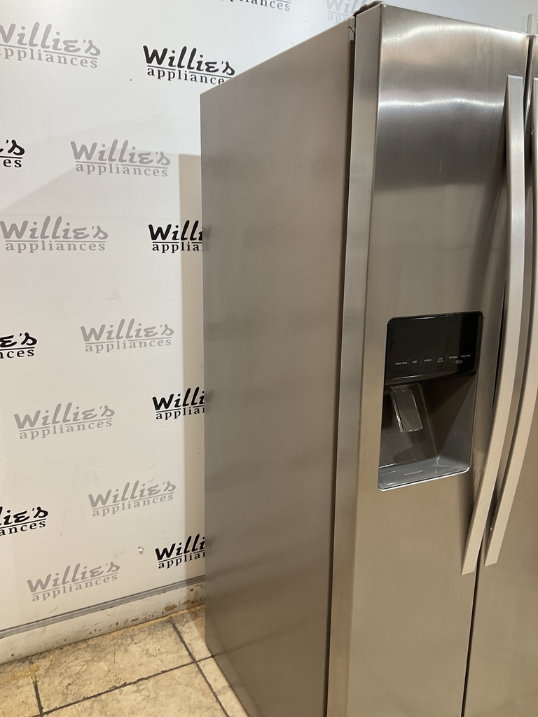 Whirlpool Used Refrigerator Side by Side 33x65 1/2” (Stainless Steel) 