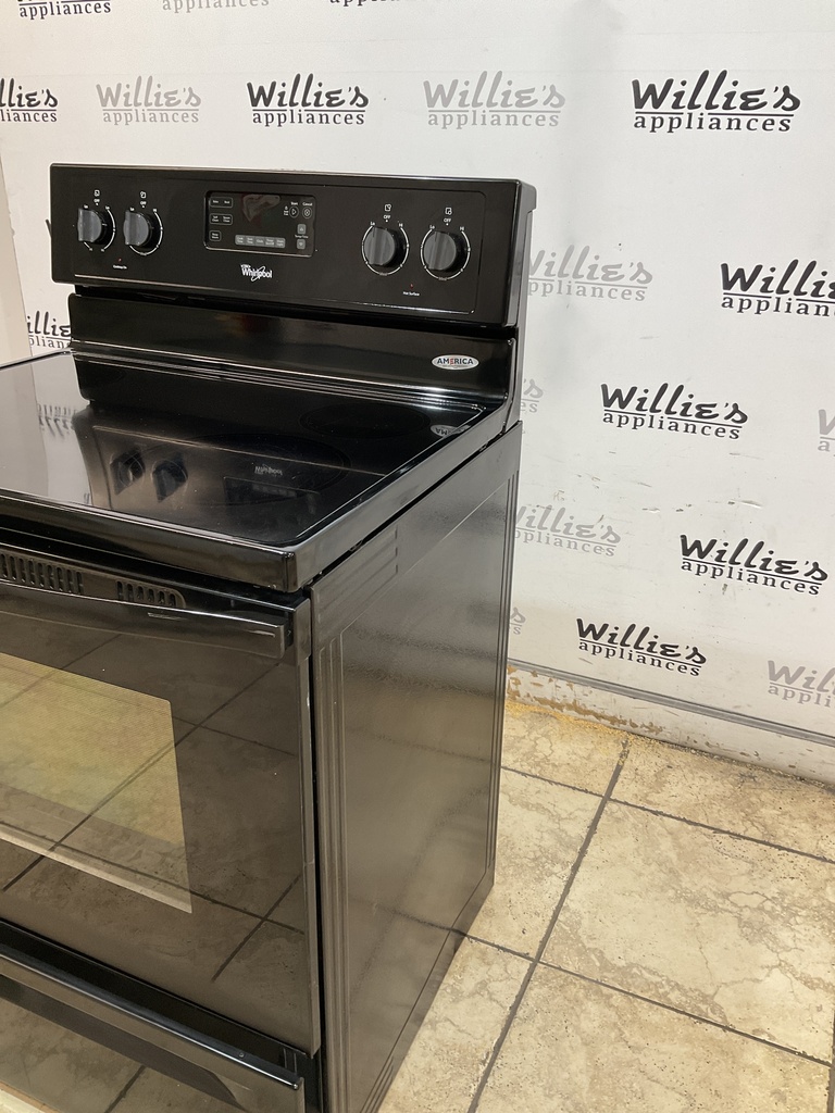 Whirlpool Used Electric Stove 220volts (40/50 AMP) 30inches {no cord} (Black)