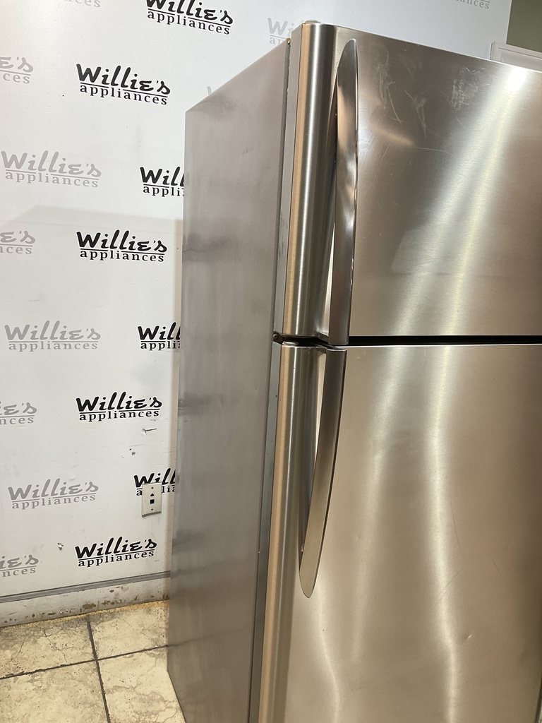 Frigidaire Used Refrigerator Top and Bottom 30x66” (Stainless Steel) 