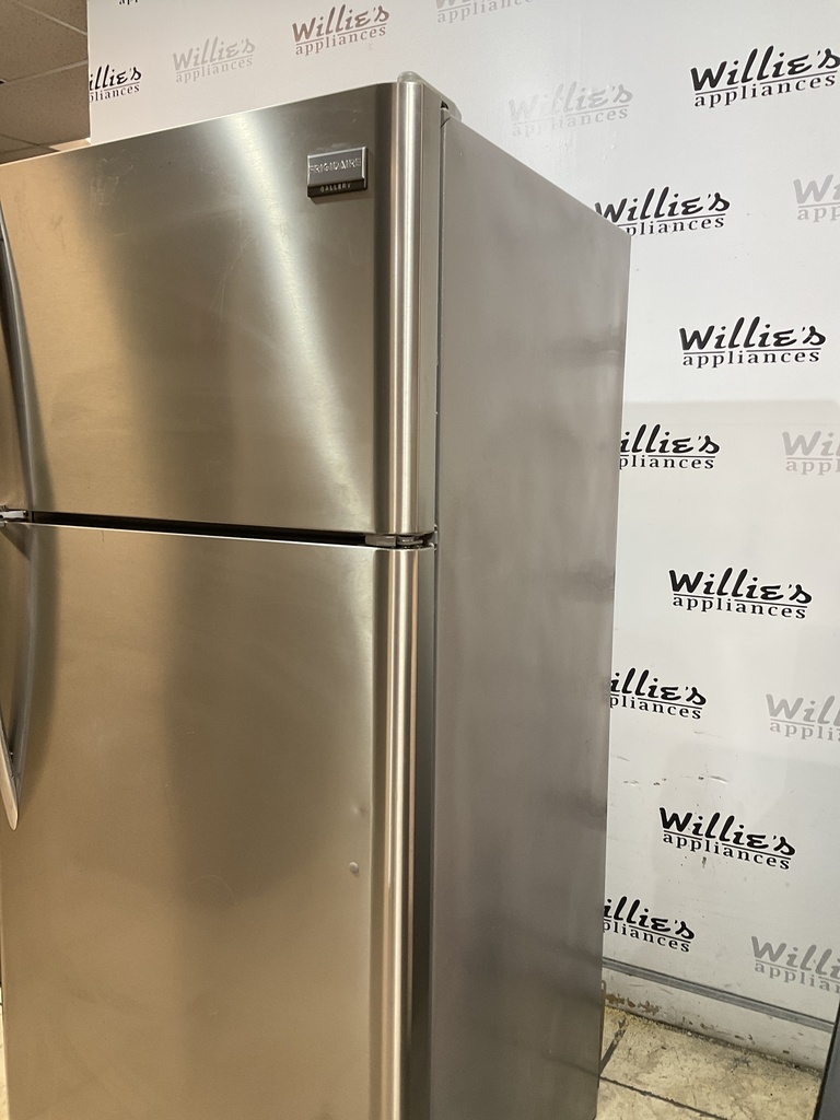 Frigidaire Used Refrigerator Top and Bottom 30x66” (Stainless Steel) 