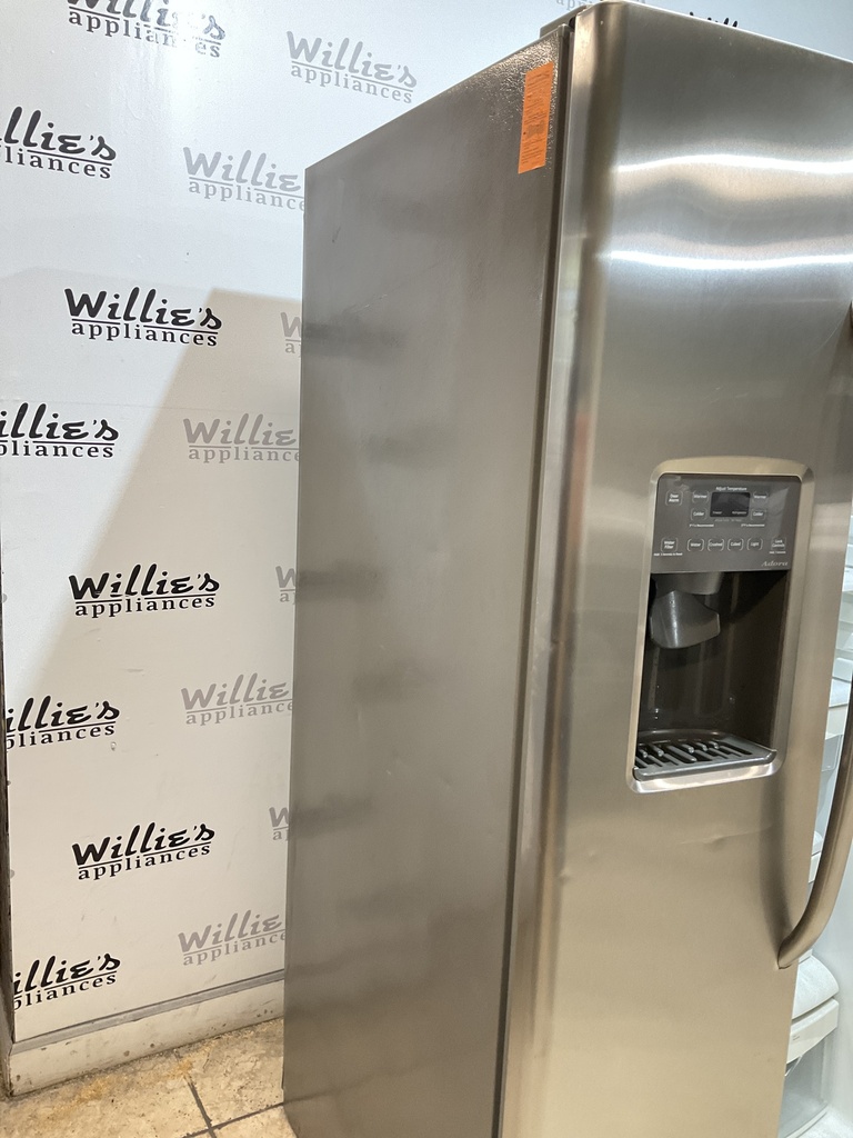Ge Used Refrigerator Side by Side 36x69 1/2” (Stainless Steel) 