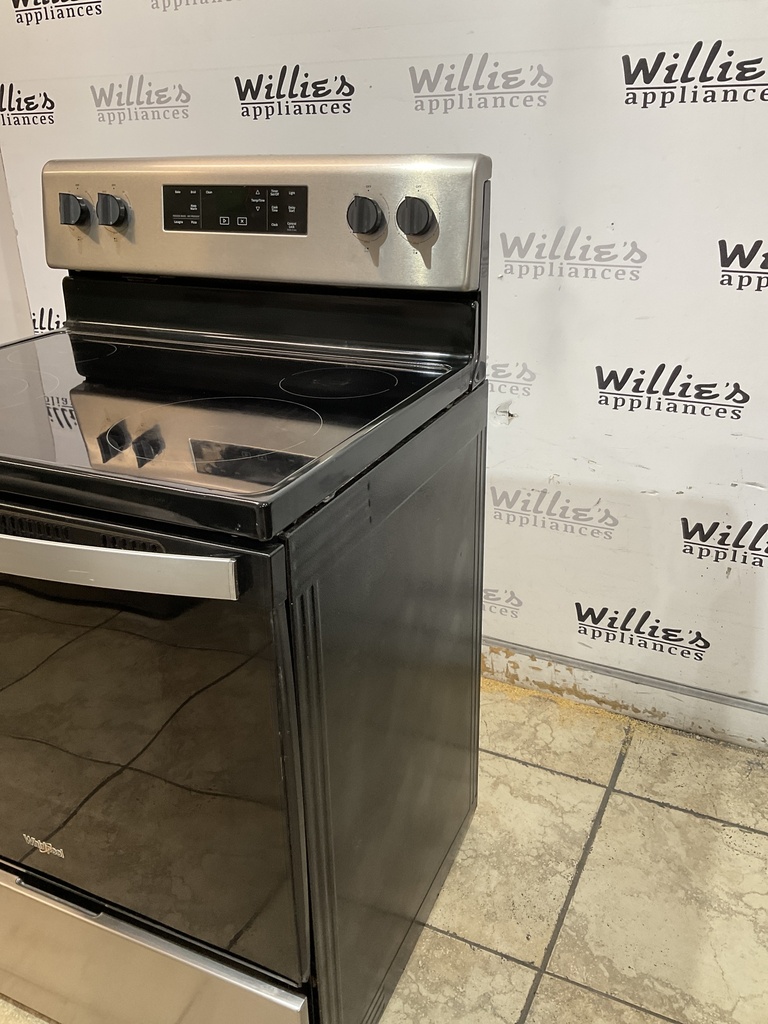 Whirlpool Used Electric Stove 220volts (40/50 AMP) 30inches {3 prong} (Stainless steel) 