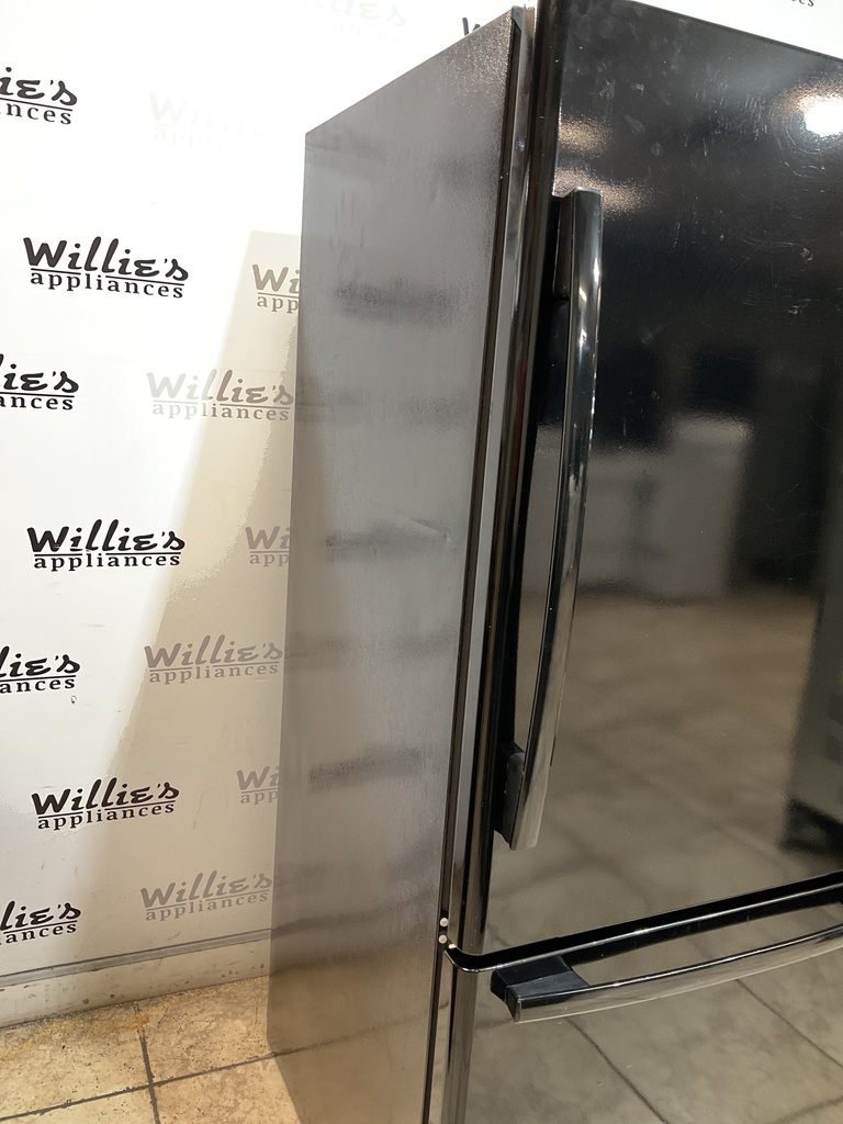 Whirlpool Used Refrigerator Top and Bottom Mount 33x69 1/2” (Black) 