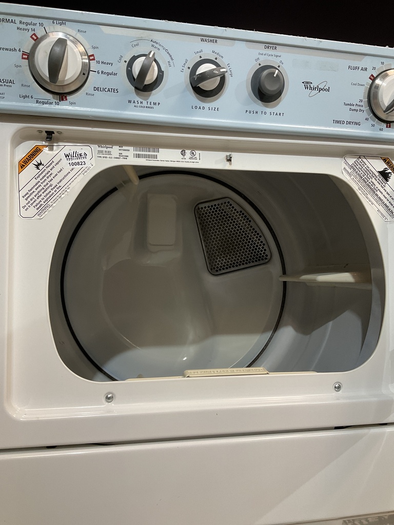 Whirlpool Used Electric Unit Stackable 220volts (30 AMP) 27x72 {4 prong} (White) 