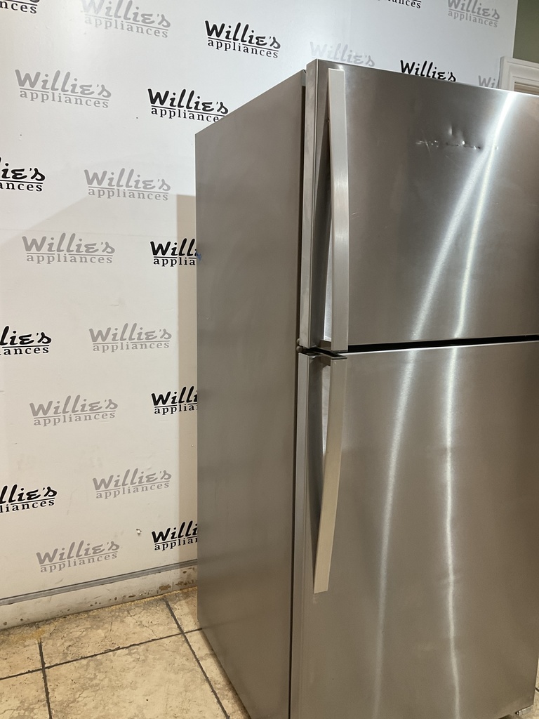 Whirlpool Used Refrigerator Top and Bottom 30x66 (Stainless Steel) 